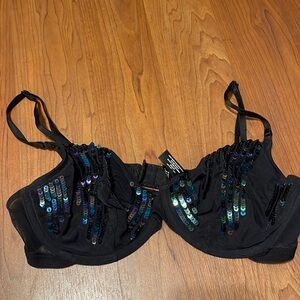 Black sequin Victoria’s Secret bra